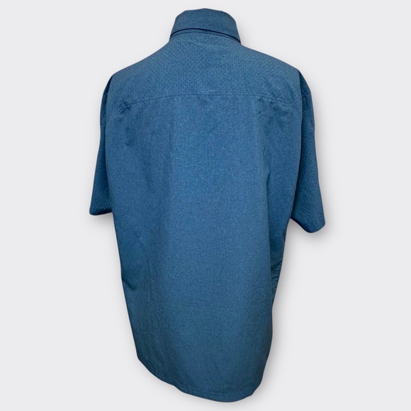 5.11 TACTICAL Freedom Flex Short Sleeve Shirt M | Blue Snap Vented Work Utility - Picture 6 of 10
